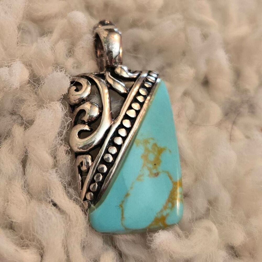 Silver and Turquoise Pendant Only